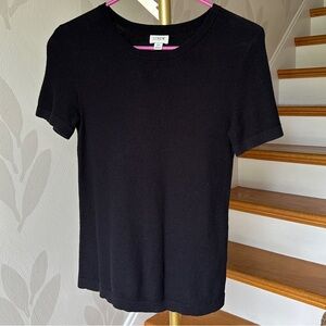 J.Crew Black Short Sleeve Sweater Tee